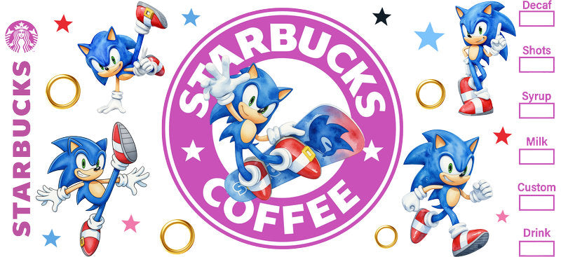 Game Character UV DTF Cup Wrap for 16oz Glass Can KA-9922