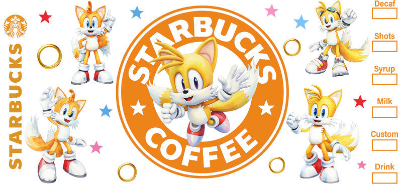 Game Character UV DTF Cup Wrap for 16oz Glass Can KA-9938