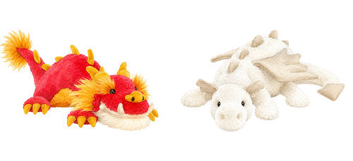 Colorful Dragon Plush plush animal design UV DTF transfer for glass can