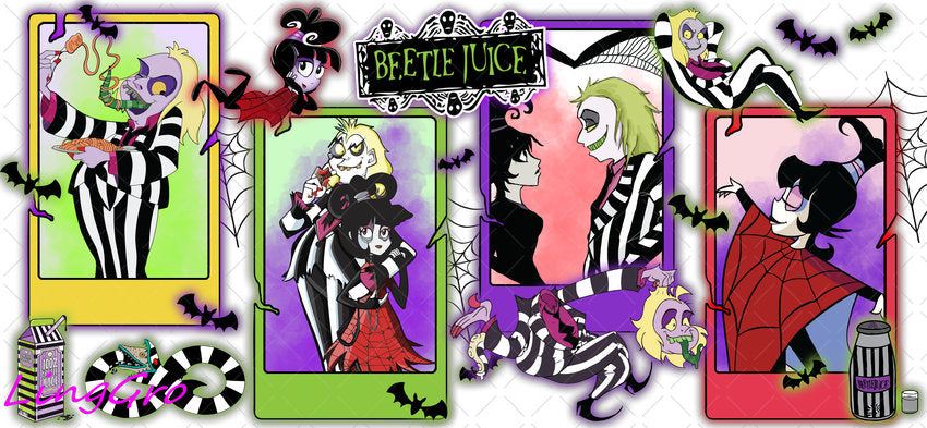 Halloween 16oz UV DTF TRANSFER Libbey Glass Can Cup Wrap-KA 1055