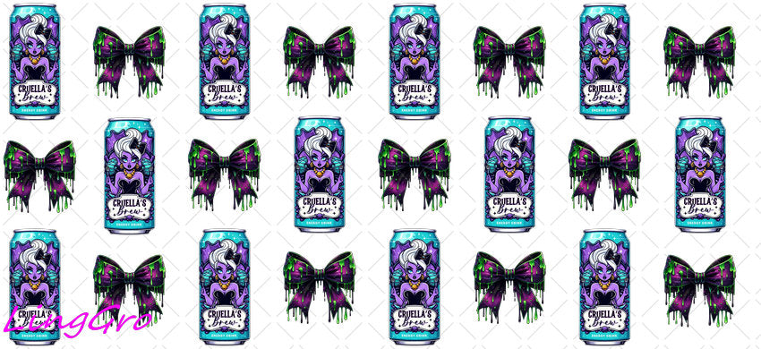 Halloween 16oz UV DTF TRANSFER Libbey Glass Can Cup Wrap-KA 1538