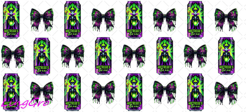 Halloween 16oz UV DTF TRANSFER Libbey Glass Can Cup Wrap-KA 1541