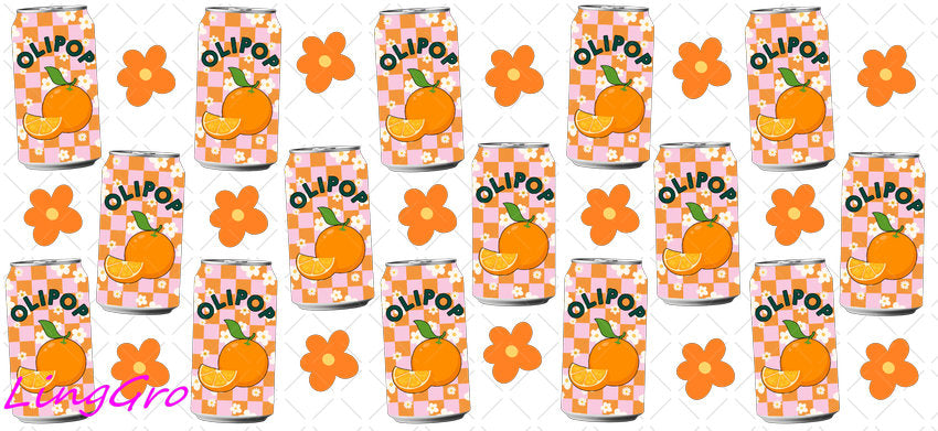 Soda 16oz UV DTF TRANSFER Libbey Glass Can Cup Wrap-KA-1743