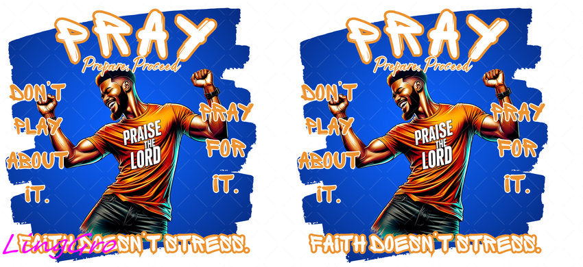 Afro Pray Black Woman 16oz UV DTF TRANSFER Libbey Glass Can Cup Wrap-KA-183