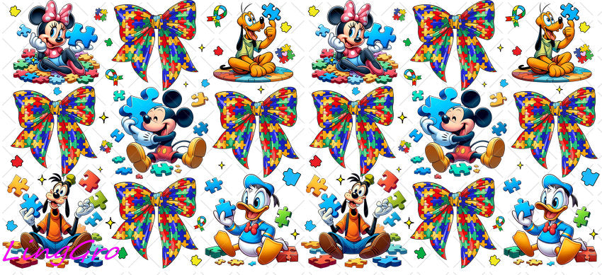 Autisum 16oz UV DTF TRANSFER Libbey Glass Can Cup Wrap KA-2157