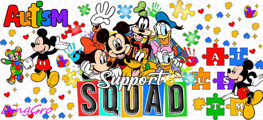 Autisum 16oz UV DTF TRANSFER Libbey Glass Can Cup Wrap KA-2162