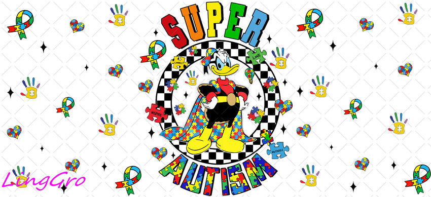 Autisum 16oz UV DTF TRANSFER Libbey Glass Can Cup Wrap KA-2168