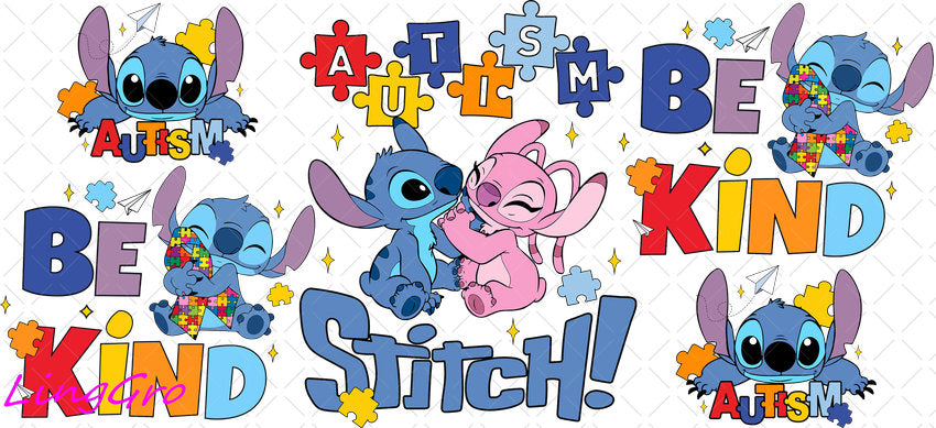 Autisum 16oz UV DTF TRANSFER Libbey Glass Can Cup Wrap KA-2170