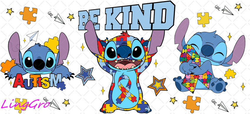 Autisum 16oz UV DTF TRANSFER Libbey Glass Can Cup Wrap KA-2173