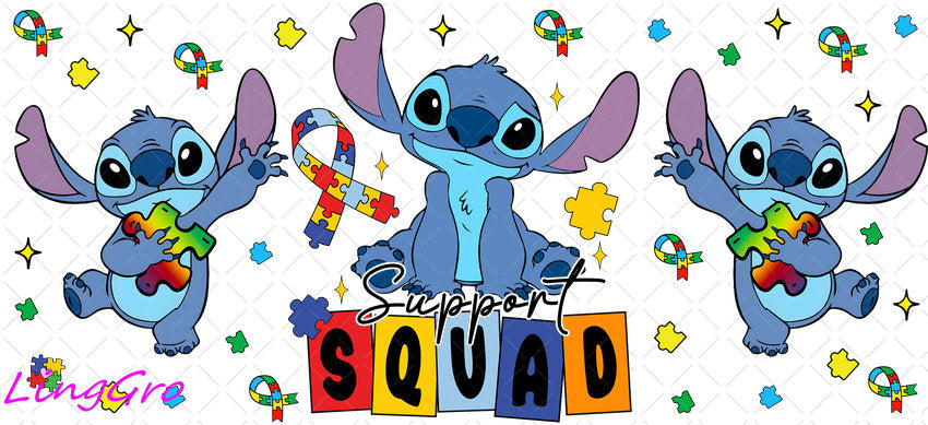 Autisum 16oz UV DTF TRANSFER Libbey Glass Can Cup Wrap KA-2174