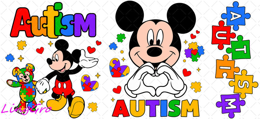 Autisum 16oz UV DTF TRANSFER Libbey Glass Can Cup Wrap KA-2177