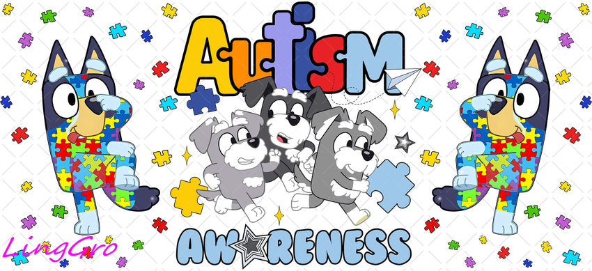 Autisum 16oz UV DTF TRANSFER Libbey Glass Can Cup Wrap KA-2179