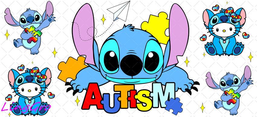 Autisum 16oz UV DTF TRANSFER Libbey Glass Can Cup Wrap KA-2185