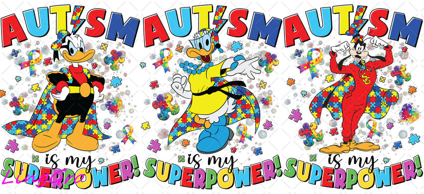 Autisum 16oz UV DTF TRANSFER Libbey Glass Can Cup Wrap KA-2186