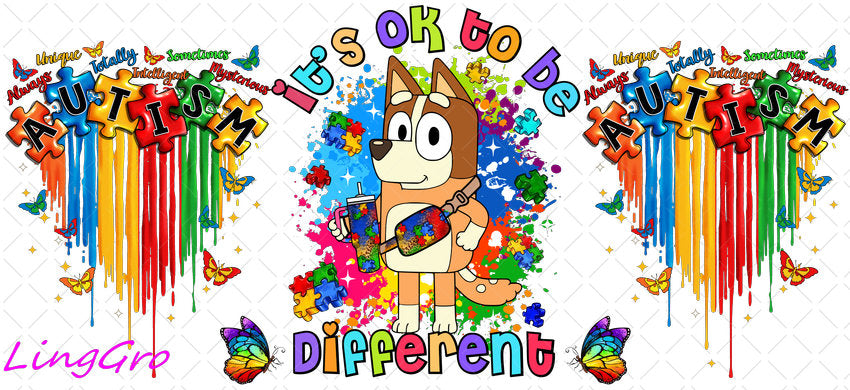 Autisum 16oz UV DTF TRANSFER Libbey Glass Can Cup Wrap KA-2194