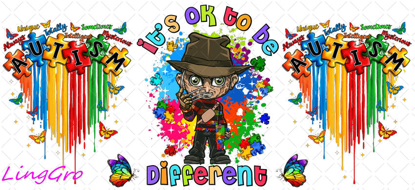 Autisum 16oz UV DTF TRANSFER Libbey Glass Can Cup Wrap KA-2198