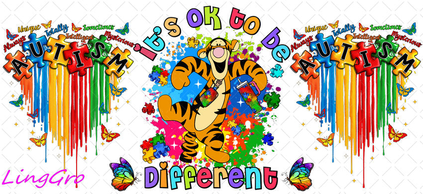 Autisum 16oz UV DTF TRANSFER Libbey Glass Can Cup Wrap KA-2215