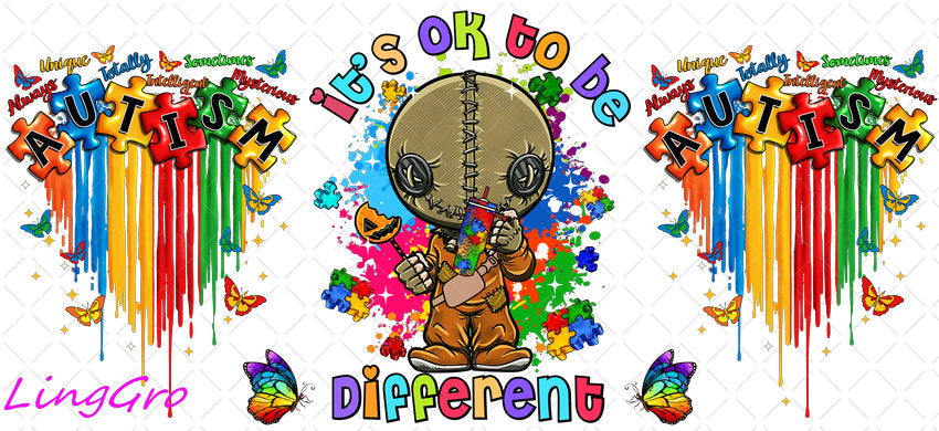 Autisum 16oz UV DTF TRANSFER Libbey Glass Can Cup Wrap KA-2216