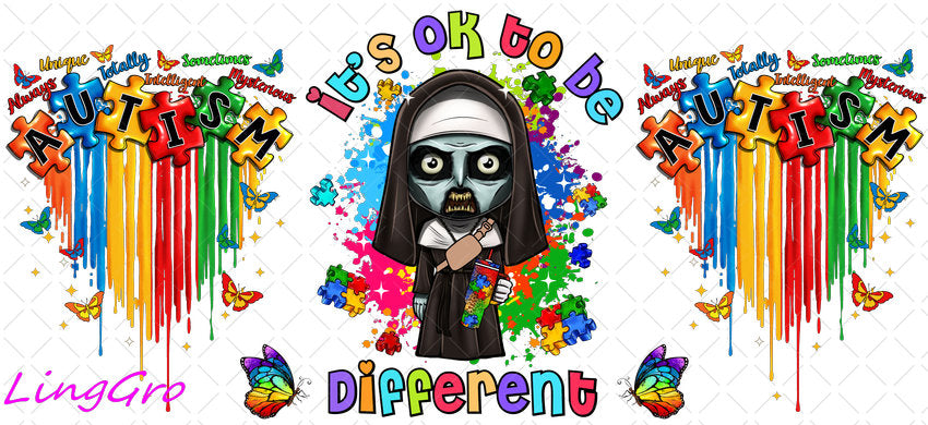 Autisum 16oz UV DTF TRANSFER Libbey Glass Can Cup Wrap KA-2217