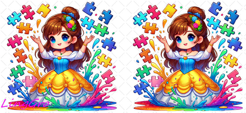 Autisum 16oz UV DTF TRANSFER Libbey Glass Can Cup Wrap KA-2220