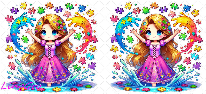 Autisum 16oz UV DTF TRANSFER Libbey Glass Can Cup Wrap KA-2223