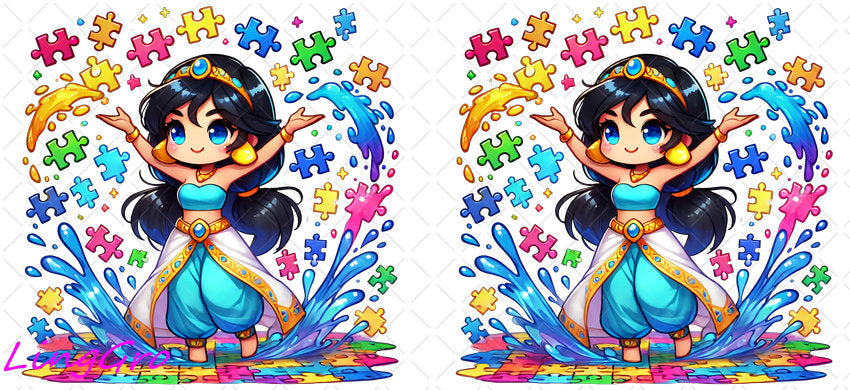 Autisum 16oz UV DTF TRANSFER Libbey Glass Can Cup Wrap KA-2224