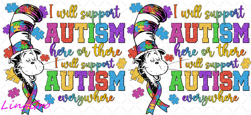 Autisum 16oz UV DTF TRANSFER Libbey Glass Can Cup Wrap KA-2228