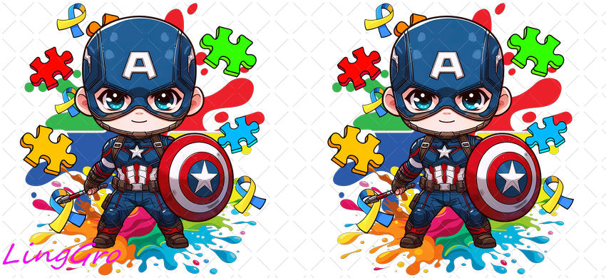 Autisum 16oz UV DTF TRANSFER Libbey Glass Can Cup Wrap KA-2230