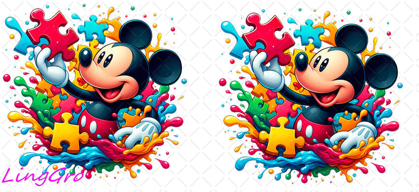 Autisum 16oz UV DTF TRANSFER Libbey Glass Can Cup Wrap KA-2239