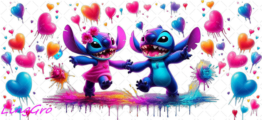 Valentine 16oz UV DTF TRANSFER Libbey Glass Can Cup Wrap-KA-2382