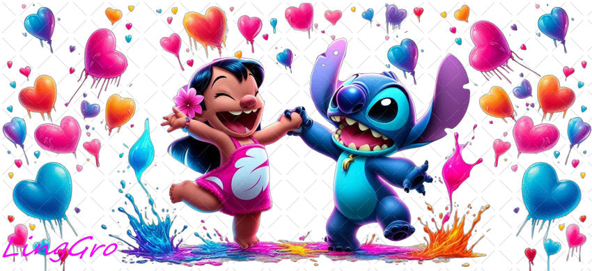 Valentine 16oz UV DTF TRANSFER Libbey Glass Can Cup Wrap-KA-2383