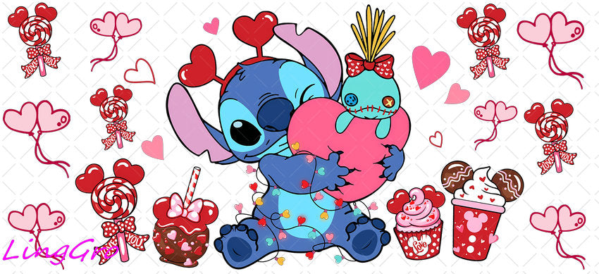 Valentine 16oz UV DTF TRANSFER Libbey Glass Can Cup Wrap-KA-2390