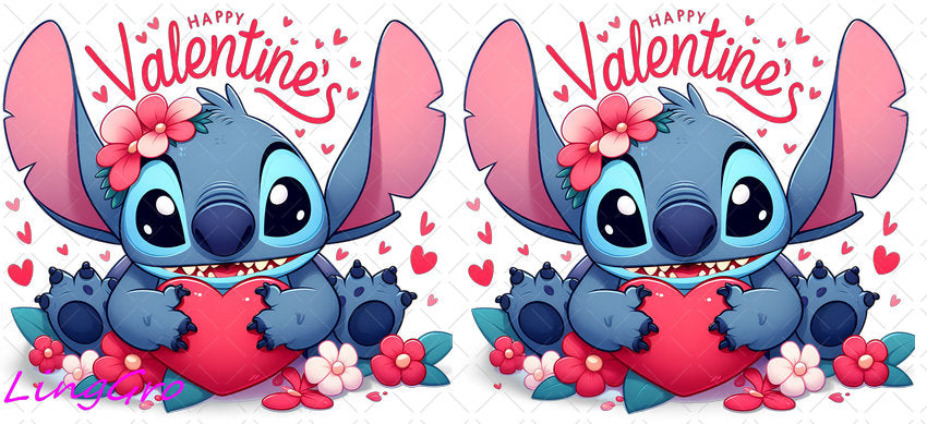 Valentine 16oz UV DTF TRANSFER Libbey Glass Can Cup Wrap-KA-2398