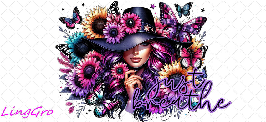 Badass Tattoo Girl 16oz UV DTF TRANSFER Libbey Glass Can Cup Wrap-KA-239