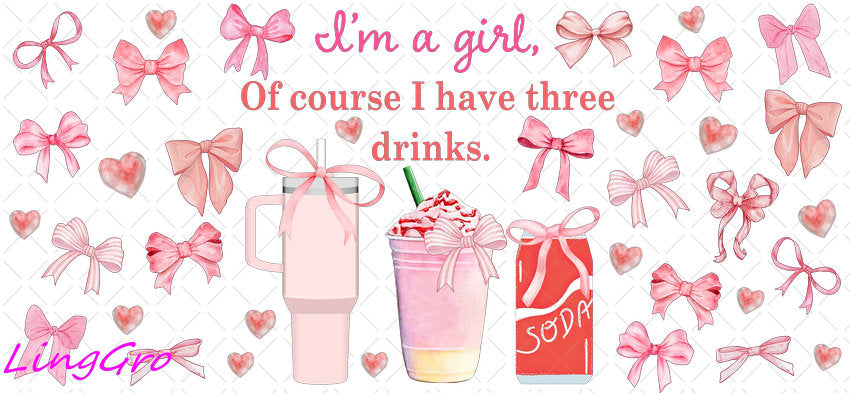 Valentine 16oz UV DTF TRANSFER Libbey Glass Can Cup Wrap-KA-2544