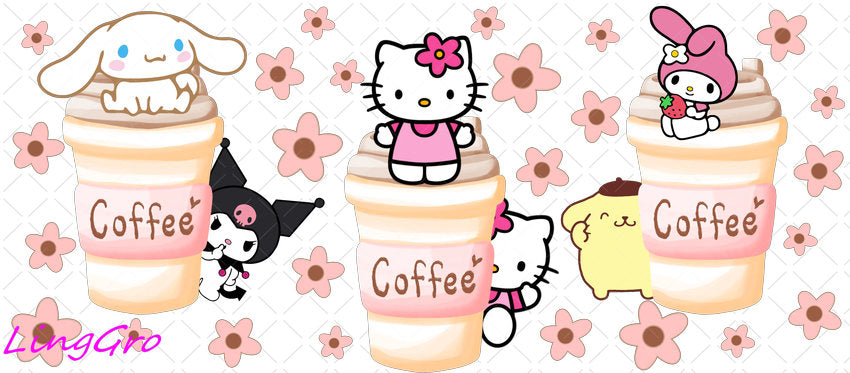 Cartoon 16oz UV DTF TRANSFER Libbey Glass Can Cup Wrap-KA-2883