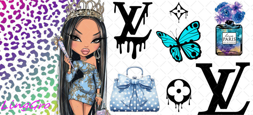 16oz UV DTF TRANSFER Libbey Glass Can Cup Wrap KA-3111