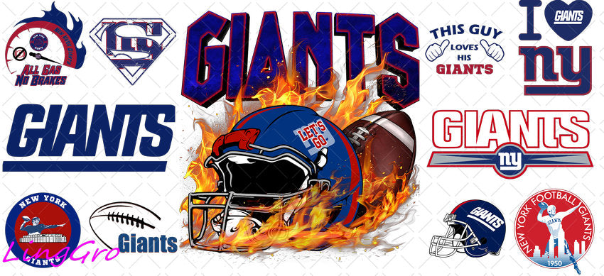 NFL 16oz UV DTF TRANSFER Libbey Glass Can Cup Wrap-KA-3188