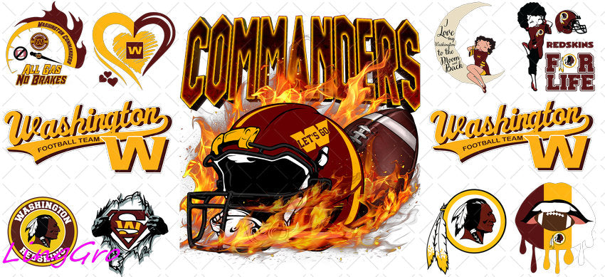 NFL 16oz UV DTF TRANSFER Libbey Glass Can Cup Wrap-KA-3197