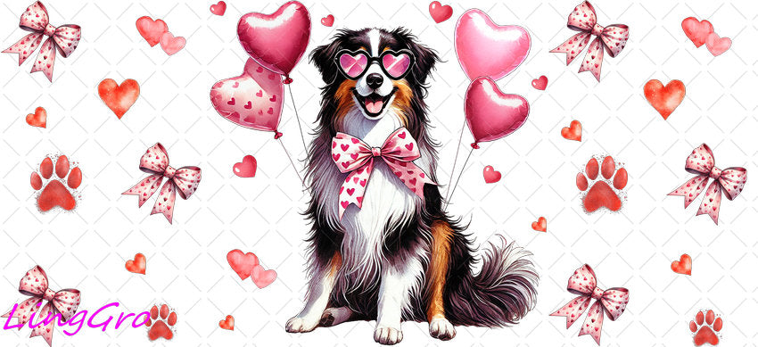 Valentine 16oz UV DTF TRANSFER Libbey Glass Can Cup Wrap-KA-3234