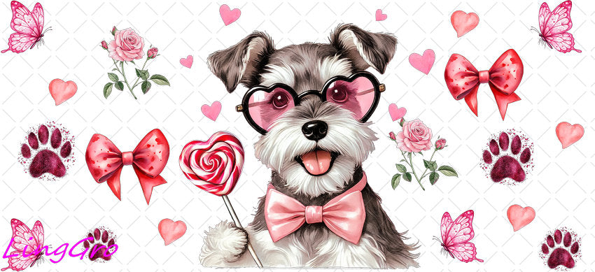 Valentine 16oz UV DTF TRANSFER Libbey Glass Can Cup Wrap-KA-3244