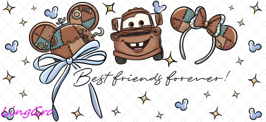 Disney Magic 16oz UV DTF TRANSFER Libbey Glass Can Cup Wrap-KA-3565