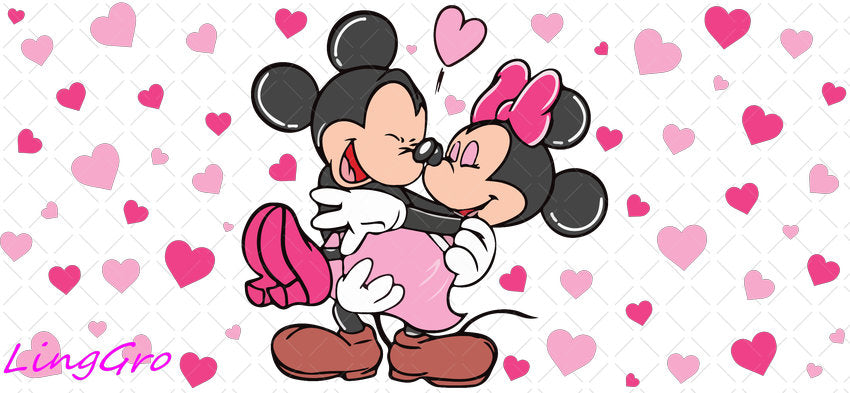 Valentine 16oz UV DTF TRANSFER Libbey Glass Can Cup Wrap KA-3957