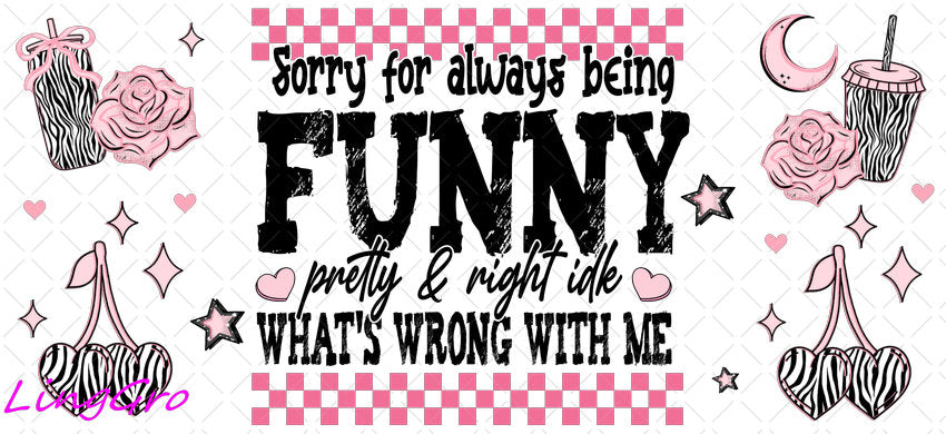 Funny 16oz UV DTF TRANSFER Libbey Glass Can Cup Wrap KA-3987