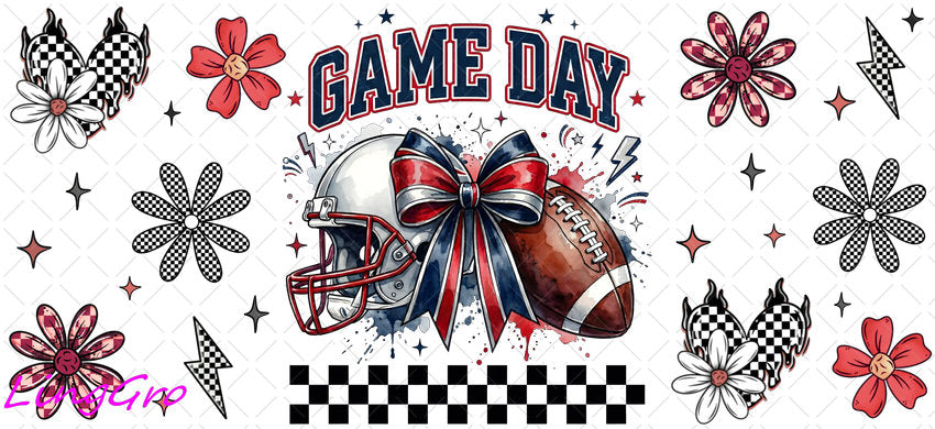 NFL 16oz UV DTF TRANSFER Libbey Glass Can Cup Wrap KA-4035