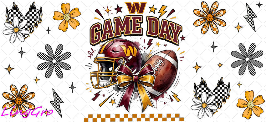 NFL 16oz UV DTF TRANSFER Libbey Glass Can Cup Wrap KA-4039