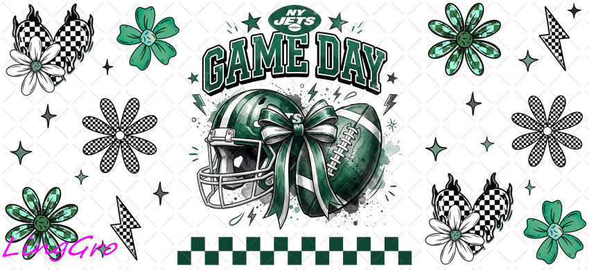 NFL 16oz UV DTF TRANSFER Libbey Glass Can Cup Wrap KA-4045