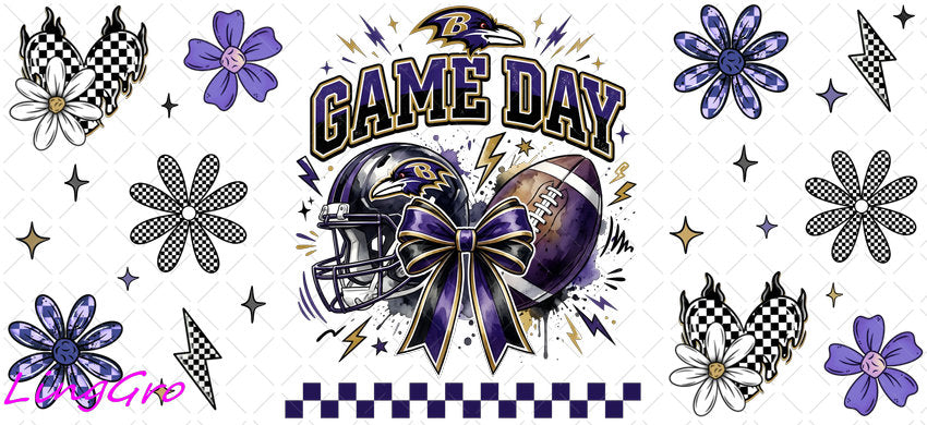 NFL 16oz UV DTF TRANSFER Libbey Glass Can Cup Wrap KA-4051