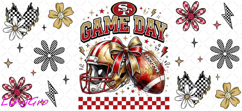 NFL 16oz UV DTF TRANSFER Libbey Glass Can Cup Wrap KA-4060