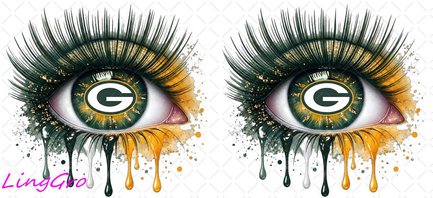 NFL Eye 16oz UV DTF TRANSFER Libbey Glass Can Cup Wrap KA-4202